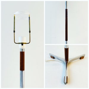 A rosewood and aluminum floor lamp by Jo Hammerborg | 1960s | Denmark