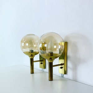 A pair of brass sconces designed by Svend Mejlstroem | 1960s | Denmark