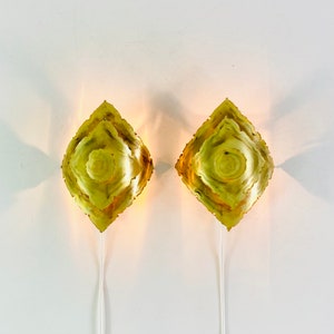 A pair of brutal brass sconces in style of Holm Sorensen | 1960s | Denmark