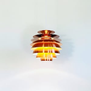Impressive Barcelona Copper Pendant Light | Denmark | 1980s