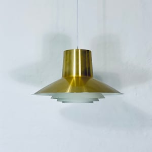 A brass pendant light by Svend Middelboe for Nordisk Solar, Denmark | 1960s