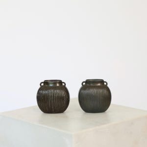 Art Deco Diskometal Vases designed by Just Andersen | 1930s | Denmark