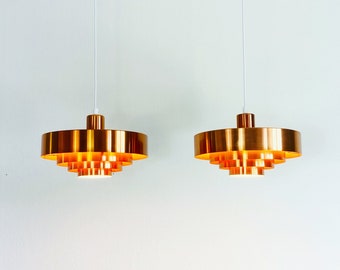 A pair of copper pendant lights by Jo Hammerborg | 1960s | Denmark