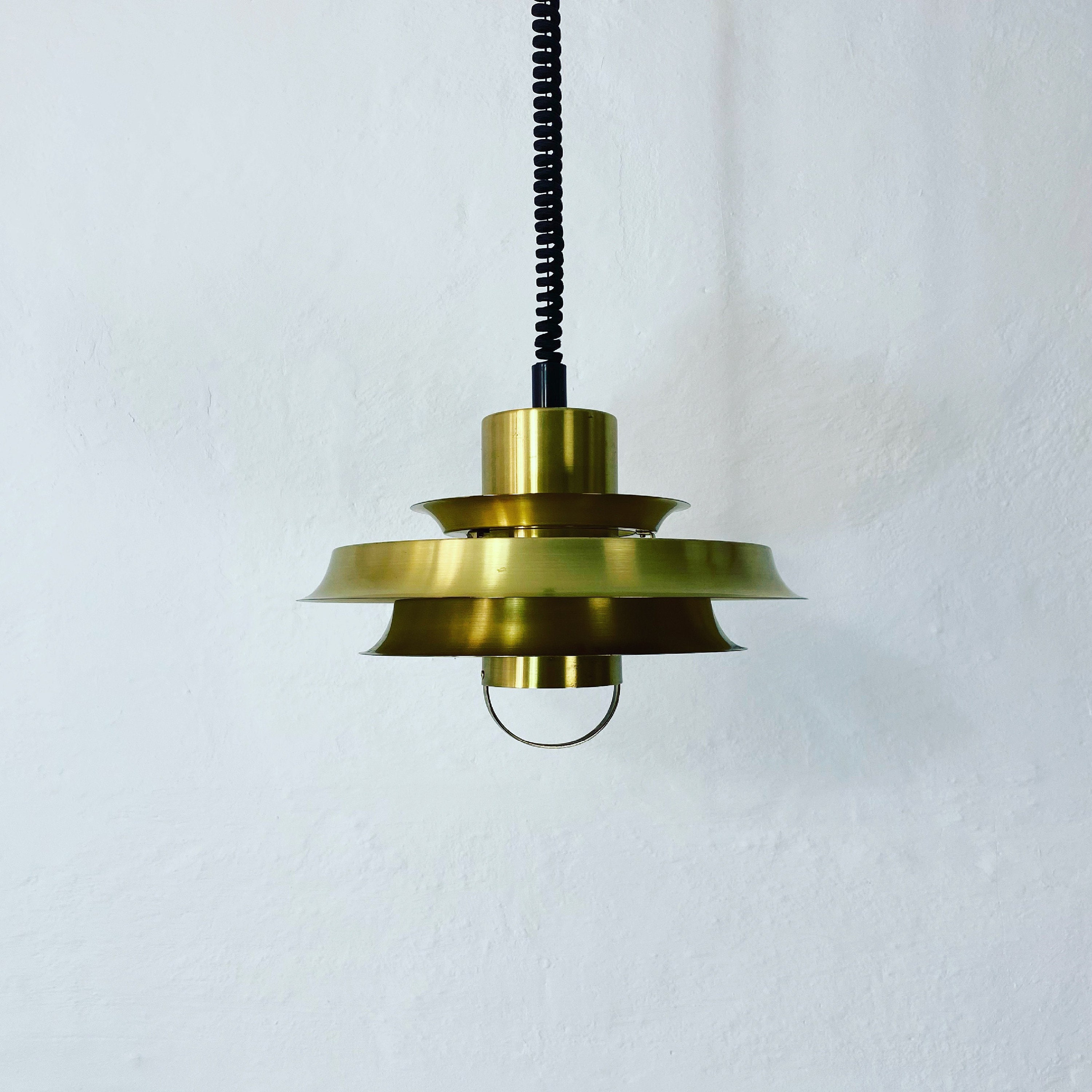 A Brass Pendant Light by Vitrika Denmark 1970s