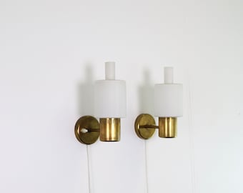 A set of NORDLYS brass sconces by Jo Hammerborg for Fog & Mørup | 1960s | Denmark
