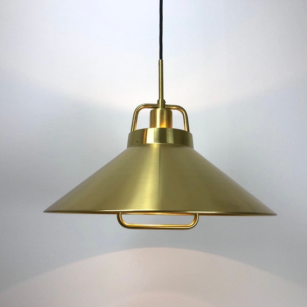 A full brass 1st edition pendant designed by Fritz Schlegel