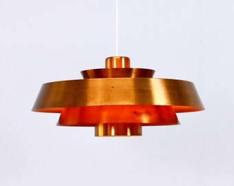 A classic Nova copper pendant light designed by Jo Hammerborg | 1960s | Denmark