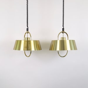 A set of brass pendant light by Jo Hammerborg | 1960s | Denmark