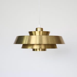 Classic Nova Brass Pendant Light designed by Jo Hammerborg | 1960s | Denmark
