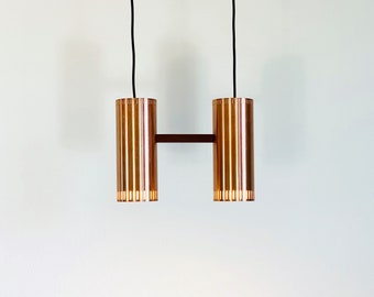 A copper & teak pendant light by Jo Hammerborg | 1960s | Denmark