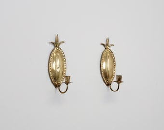 Swedish Brass Candle Sconces | 1950s | Sweden