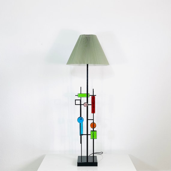 Sculptural glass floor deals lamp