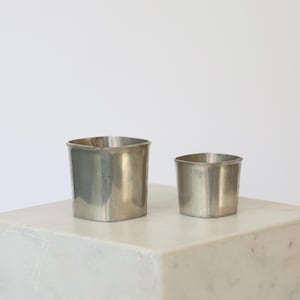 Square Pewter Goblets by Just Andersen | 1950s | Denmark