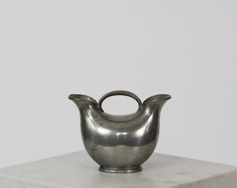 Art Deco Dual-Pipe Pewter Vase designed by Just Andersen | 1920s | Denmark