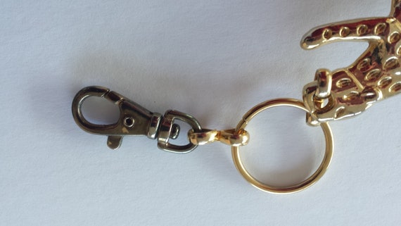 Vintage ANNE KLEIN Gold Tone Cheetah Chain Link B… - image 6