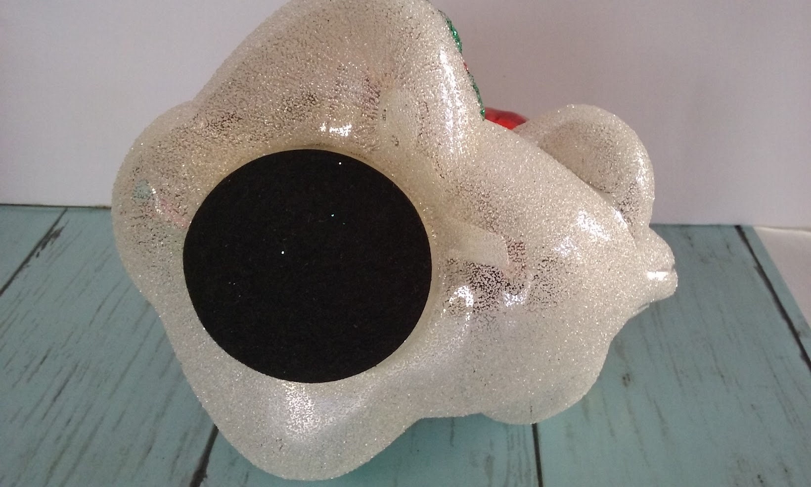 Vintage Santa Airplane Teddy Bear Glass Ornament Retro Colors Original ...