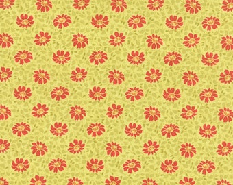 Moda SOMERSET Orange Green Cream 20232 17 Fig Tree QUILT FABRIC