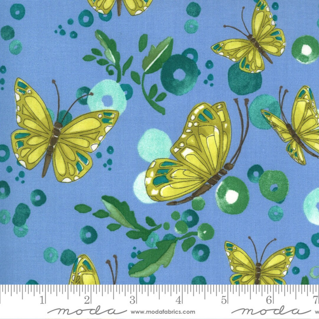 Moda COTTAGE BLEU Quilt Fabric By-the-1/2-yard by Robin Pickens 48691 ...