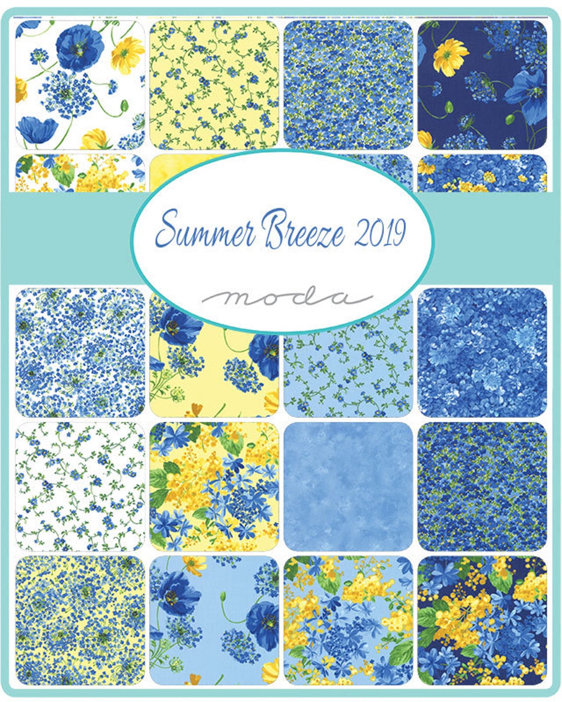 Moda Summer Breeze 2019 Quilt Fabric ByThe1/2Yard 33444 Etsy