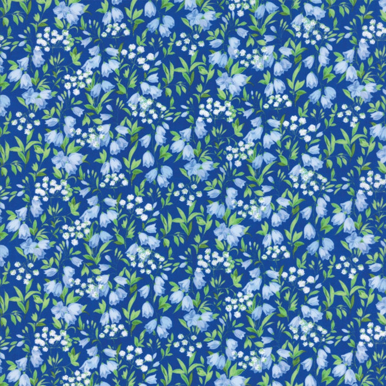 Moda SUMMER BREEZE V Royal Blue 33306 14 By The Yard Quilt Fabric