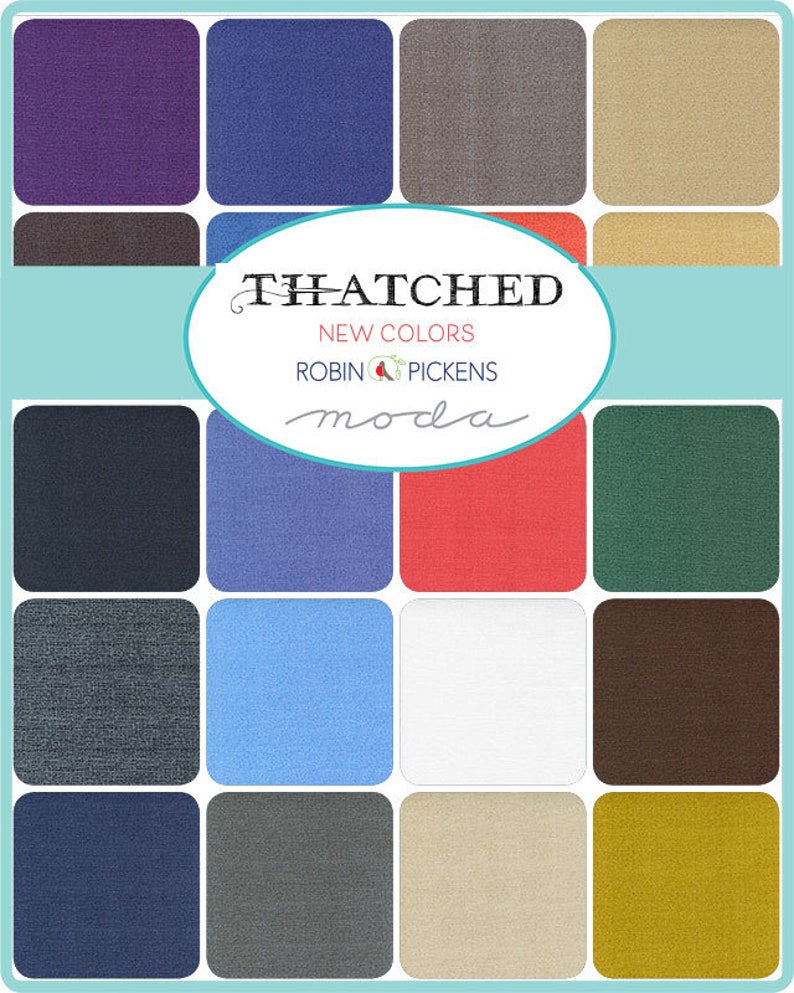 Moda THATCHED NEW COLORS Quilt Fabric By-The-12-Yard by Robin Pickens 48626 16 Charcoal