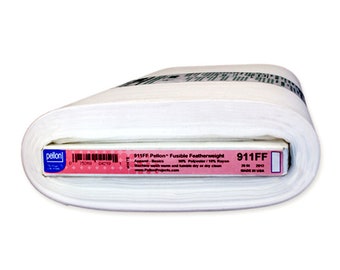 Pellon 911FF WHITE Non-Woven Featherweight Fusible Interfacing - By The Yard 20" Wide