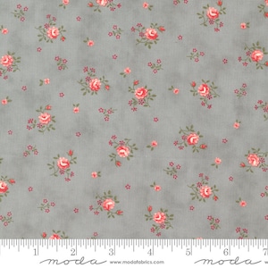 Moda COLLECTIONS ETCHINGS Quilt Fabric 1/2 Yard By Howard Marcus and 3 Sisters - Slate 44336 14