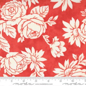 Moda STRAWBERRIES AND RHUBARB Quilt Fabric by Fig Tree & Co - 20401 11 Strawberry - 17&quot; End-of-Bolt Piece