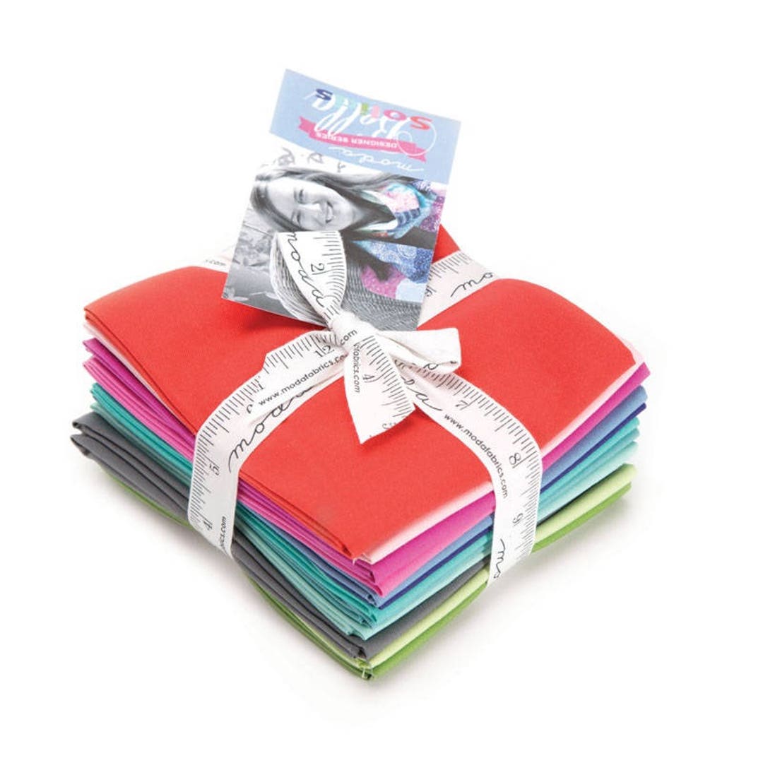 Moda BELLA SOLIDS 12 Fat Quarter Bundle 9900ABKS Quilt Fabric ...