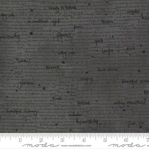 Moda BOTANICALS Quilt Fabric By-The-1/2-Yard by Janet Clare - 16913 15 Graphite