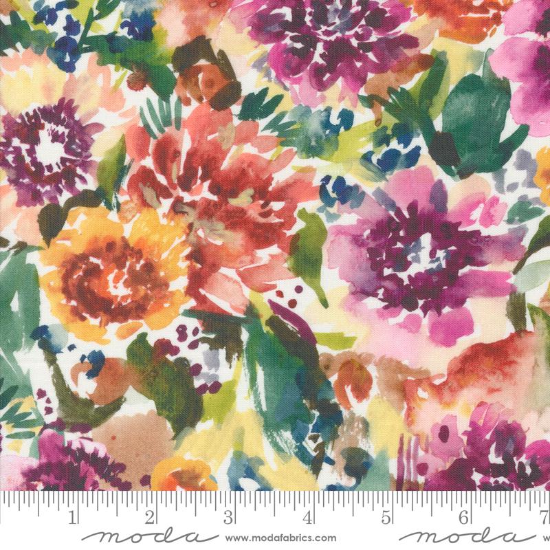 Moda FLORIBUNDA Quilt Fabric By-The-1/2-Yard by Create Joy Project - 39803 11 Cloud