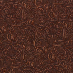 Moda TOOLED LEATHER Quilt Fabric by Sara Khammash - 11216 15 Brown - 35&quot; End-of-Bolt Piece