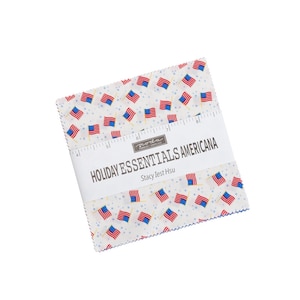 Moda HOLIDAY ESSENTIALS AMERICANA Charm Pack 20760PP - 42 5&quot;x5&quot; Quilt Squares by Stacy Iest Hsu
