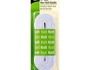 3/4 White Dritz 9301W Ribbed Non-Roll Elastic 3/4 White Dritz 9301W Ribbed Non-Roll Elastic