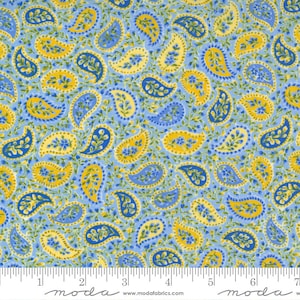 Moda SUMMER BREEZE 2021 Quilt Fabric By-The-1/2-Yard - 33614 15 Sky/Multi