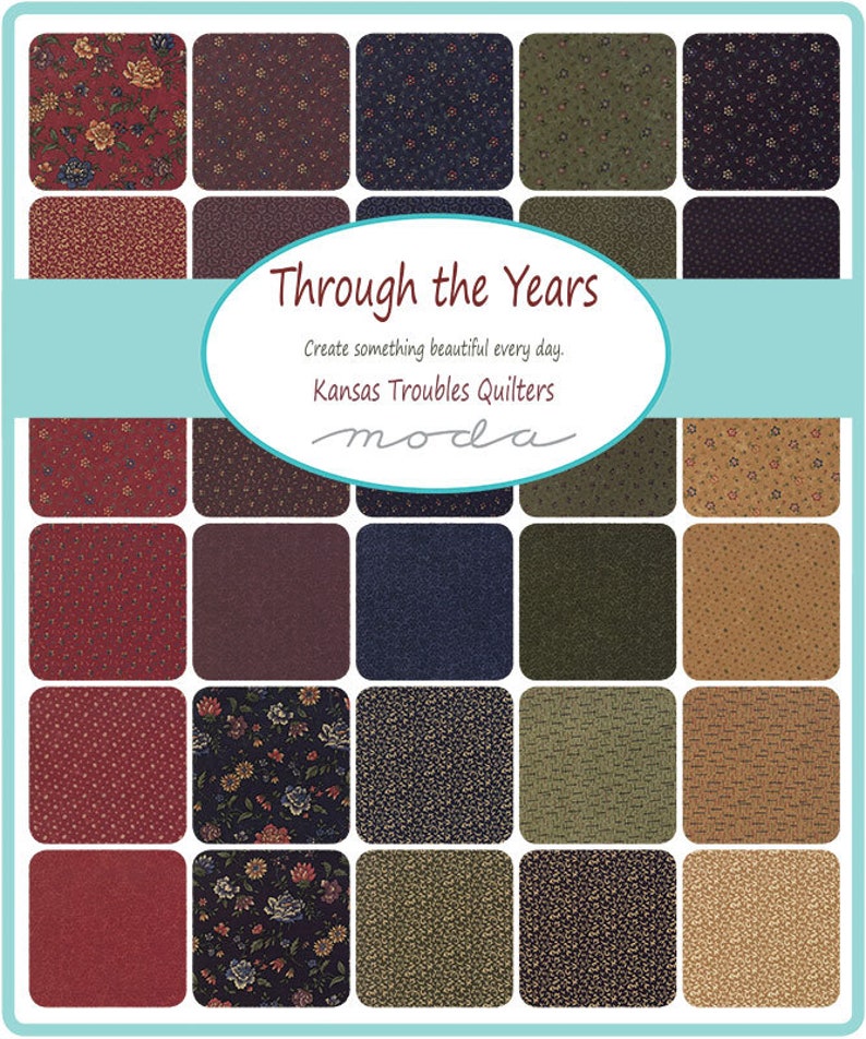 9621 13 Red Moda THROUGH THE YEARS Quilt Fabric By-The-12-Yard by Kansas Troubles Quilters