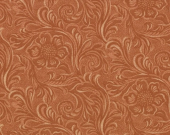 Moda Tooled Leather Quilt Fabric By-The-1/2-Yard by Sara Khammash - 11216 14 Buckskin