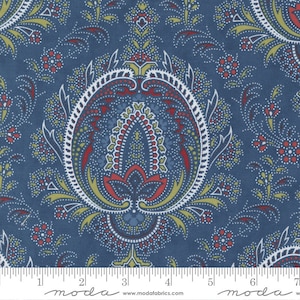 Moda UNION SQUARE Quilt Fabric By-The-1/2-Yard by Minick & Simpson - 14950 15 Blue