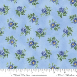 Moda SUMMER BREEZE 2023 Quilt Fabric By-The-1/2-Yard by Moda - 33684 14 Sky