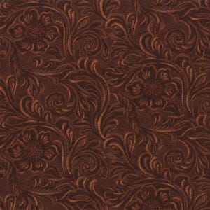 Moda TOOLED LEATHER Quilt Fabric by Sara Khammash - 11216 15 Brown - 17&quot; End-of-Bolt Piece