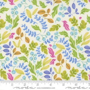 Moda WILD BLOSSOMS Quilt Fabric By-The-1/2-Yard by Robin Pickens - 48736 11 Cream