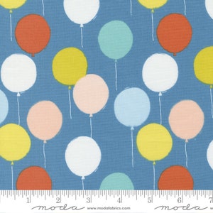 Moda DELIVERED WITH LOVE Quilt Fabric By-The-1/2-Yard by Paper & Cloth - 25132 16 Blue