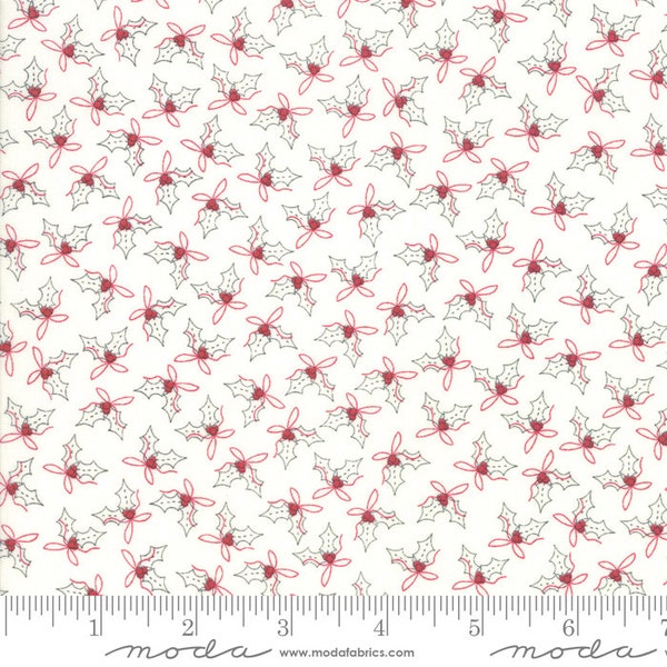 Moda COUNTRY CHRISTMAS Quilt Fabric By-The-1/2-Yard by Bunny Hill Designs - 2966 11 Winter White