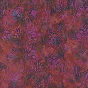 Moda BAJA BREEZE BATIKS Quilt Fabric - 4339 33 Berry - 19&quot; End-of-Bolt Piece