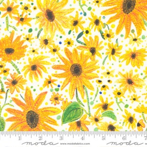 Moda ENCHANTED DREAMSCAPES Quilt Fabric By-The-1/2-Yard by Ira Kennedy - 51261 11 Sunflower