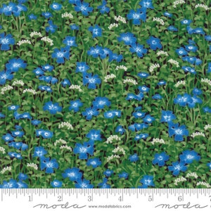 Moda WILDFLOWERS IX Quilt Fabric By-The-1/2-Yard  - 33383 17 Bluebell