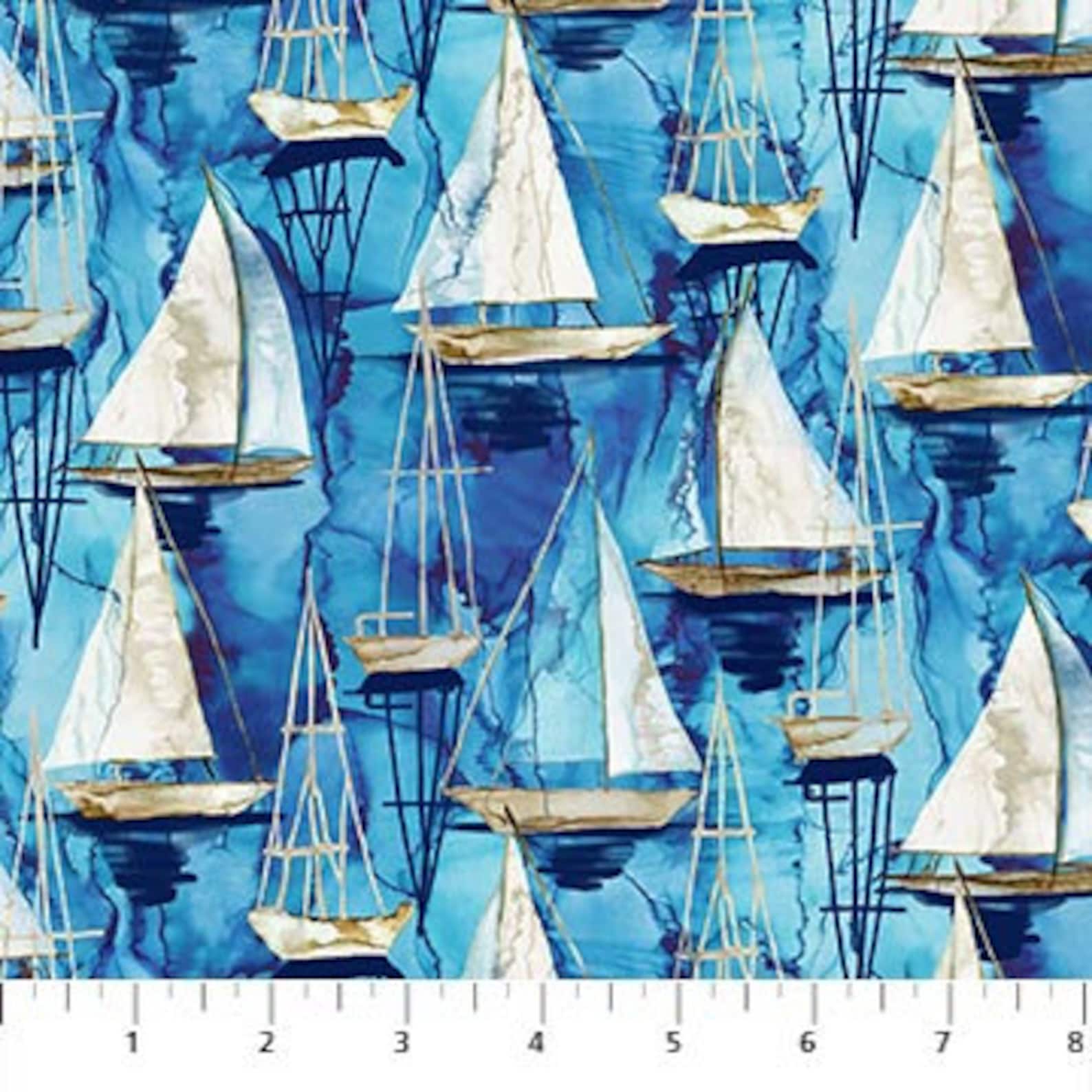 Northcott SAIL AWAY Quilt Fabric ByThe1/2Yard by Melanie Etsy