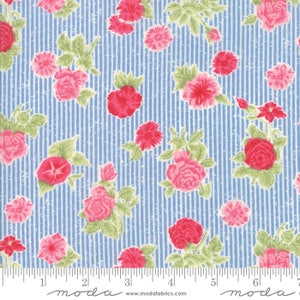 Moda COTTONTAIL COTTAGE Quilt Fabric 1/2 Yard By Bunny Hill Designs - Bluebell Blue 2920 14