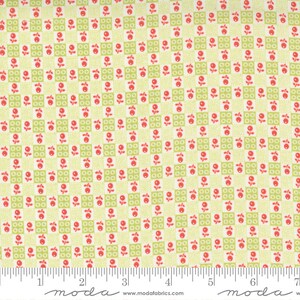 Moda STRAWBERRIES AND RHUBARB Quilt Fabric By-The-1/2-Yard by Fig Tree & Co - 20404 14 Granny Smith