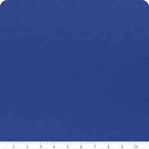 May include: Solid blue fabric swatch. The fabric is smooth and has a slight sheen.